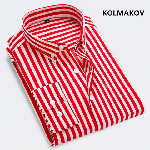 2022 new arrival spring stripe casual shirts men,High quality men's Long sleeves shirts men plus-size S-5XL ► Photo 1/6