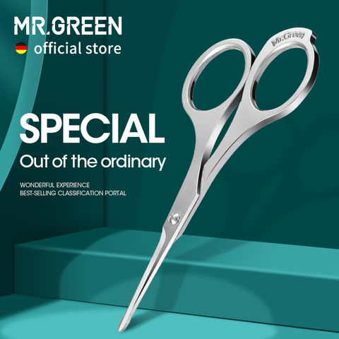 MR.GREEN Nose Hair Scissor Makeup Scissors Surgical Grade Stainless Steel Face fine Hair Removal Tools  With Rounded tips ► Photo 1/6