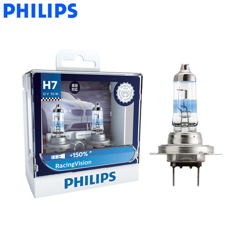 Philips H7 Racing Vision +150% 12V 55W More Bright Car Headlight Auto  Halogen Lamp Rally Performance ECE 12972RV S2, Pair - Price history &  Review, AliExpress Seller - Shop5208009 Store