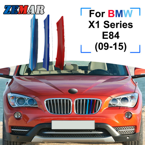 ZEMAR 3pcs ABS For BMW X1 E84 F48 F49 Car Racing Grille Strip Trim Clip M Performance Accessories 09-15 2016 2017 2022 ► Photo 1/6