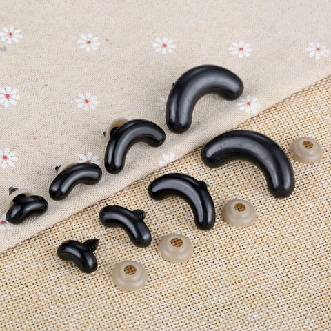 50/20Sets Craft DIY Black Bent Doll Nose & Washers Plastic Safety Mouth for Puppet Teddy Bear Stuffed Toy Plush Animal Scrapbook ► Photo 1/6