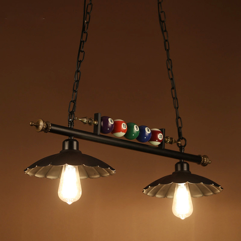 Retro Vintage Pool Table Lights For Dining room Kitchen Restaurant bar pendant light industrial loft Rustic wrought iron lamp ► Photo 1/6