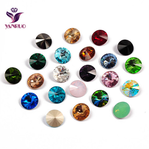 YANRUO 1122 Rivoli Fancy Stones Glass Strass Crystal Pointback Jewelry Sew On Rhinestones for Needlework DIY Crafts ► Photo 1/6