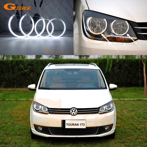 For Volkswagen VW TOURAN 1T3 2010 2011 2012 2013 2014 2015 Excellent Ultra bright ccfl angel eyes Halo Ring ► Photo 1/6