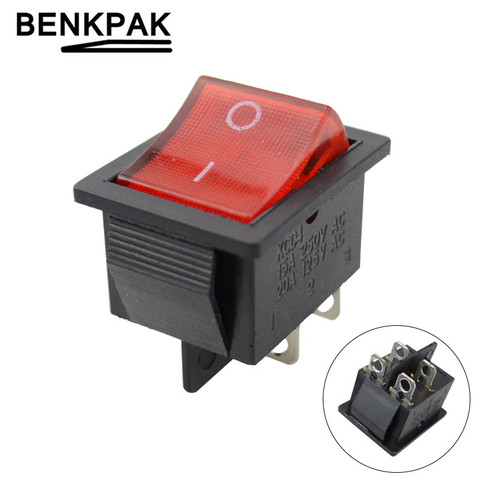 illuminated KCD4 mini rocker switch,boat switch,4 pins,220V ON-OFF ► Photo 1/5