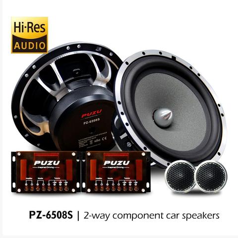 PUZU upgrade Hi-res 2- way component car audio speakers with 360W Max.output power deep bass fully midrange,clean tweeter HiFi ► Photo 1/6