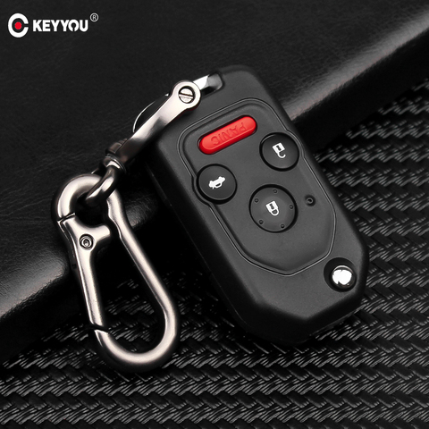 KEYYOU Remote 2/3/4 Button Flip Folding Car Key Shell Case For Honda Accord Civic CRV Pilot 2007 2008 2009 2010 2011 2012 2013 ► Photo 1/6