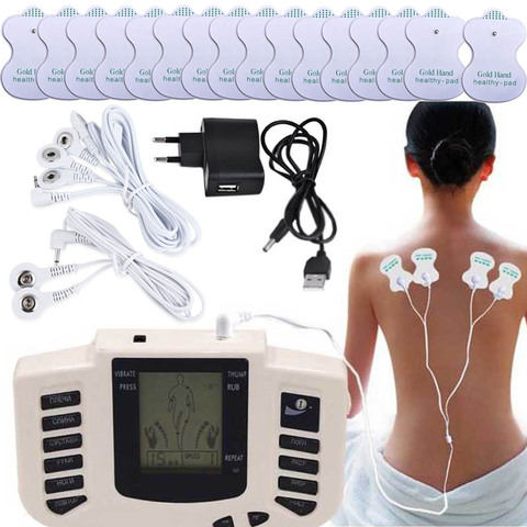 Russian Version Health Care Full Body Neck Massager Back Foot Muscle Pain Relief Therapy Slimming Massage Relaxing Tens 16 pads ► Photo 1/6