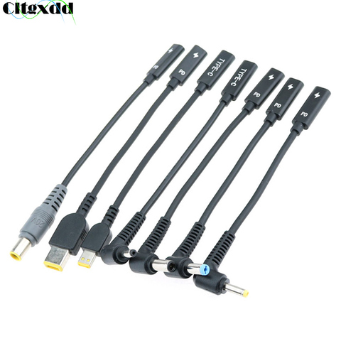 Cltgxdd USB 3.1 Type C Female to 4.0*1.35 5.5*2.5 4.5*3.0 4.0*1.7mm Male DC Plug Jack PD Power Charger Adapter Connector Cable ► Photo 1/6