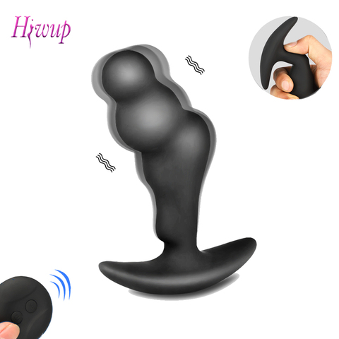 Powerful Vibrating Prostate Massager for Men with Wireless Remote Control Erotic Male Silicone Anal Butt Plug Sex Toys for Adult ► Photo 1/6