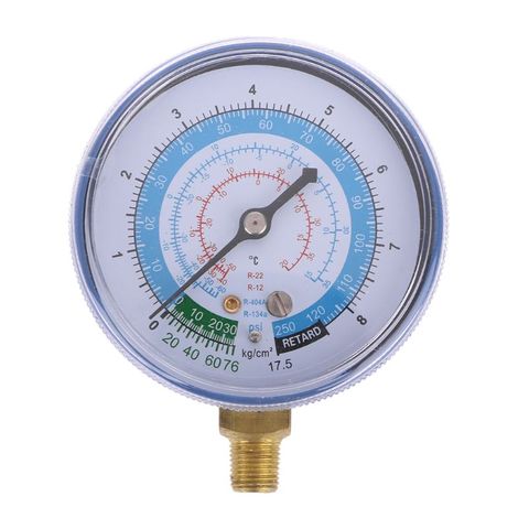 New Air Conditioner R410A R134A R22 Refrigerant Low Pressure Gauge PSI KPA Blue  828 Promotion ► Photo 1/6