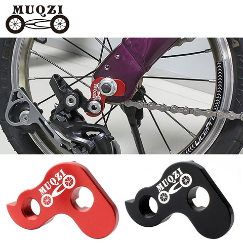 MUQZI 412 Folding Bike Frame Rear Derailleur Tail Hook Alloy Outside 3 Speed Hanger Extension Single Speed Refit Derailleur ► Photo 1/6