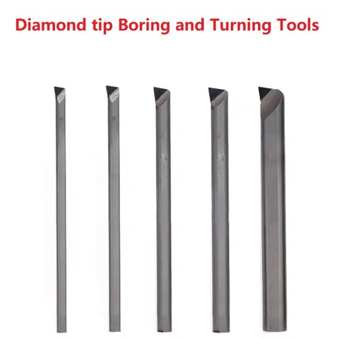 Diamond boring tool turning lathe tools bore cutter PCD CNC Borer bar bit steel body 6mm hole tool for processing aluminum brass ► Photo 1/6