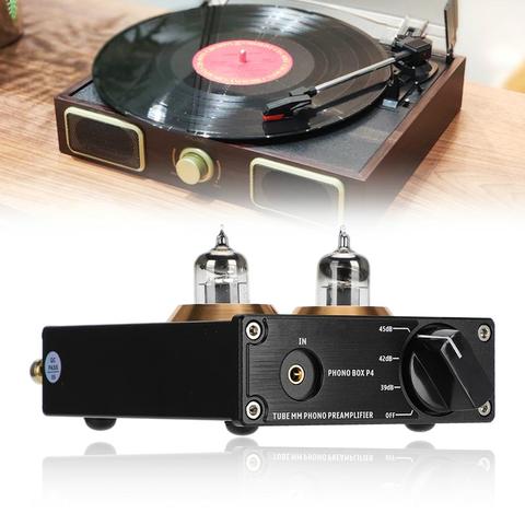 PHONO BOX P4 Vacuum Tube MM Phono Amplifier Turntable Preamplifier HiFi Stereo Preamp Amplifier Vinyl Record Player for Analog ► Photo 1/6