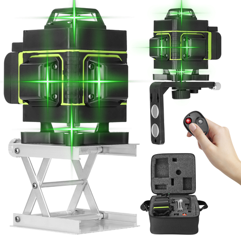 Laser Level 16 Lines 4D Level Self-Leveling 360 Horizontal Vertical Cross Super Green Laser Level Vertical Horizontal Oblique ► Photo 1/6