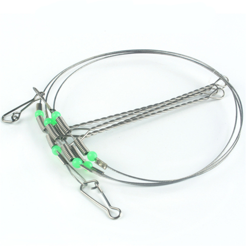 2/3//4/5pcs  Fishhooks Anti-Winding Swivel String Fishing Hook Wire Leader Stainless Steel Rigs Swivel Fishing Lure Tackle Pesca ► Photo 1/4