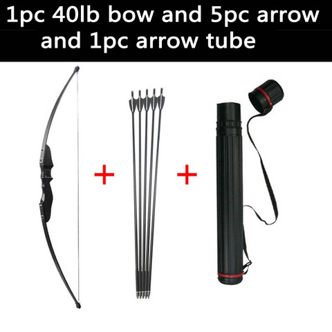 Bow and Arrow Recurve Bow Take Down LongBow 30Lbs/40Lbs with Fiberglass Arrows and Arrow Tube for Archery Hunting Accessory ► Photo 1/6