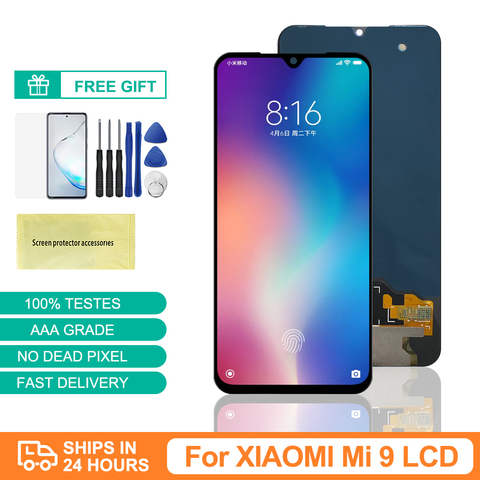 Super AMOLED Display For Xiaomi Mi 9 Mi9 LCD Display Touch Screen Digitizer Assembly With Frame For Xiaomi Mi 9 Lcd Screen ► Photo 1/6