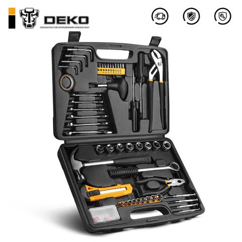 Universal tool kit for home and auto in suitcase Deko tz51 (51 items) 065-0730 ► Photo 1/5