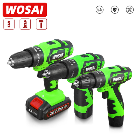 WOSAI 12V 16V 20V Impact Electric Screwdriver Cordless Drill Impact Drill Power Driver DC Lithium-Ion Battery 3/8-Inch 2-Speed ► Photo 1/6