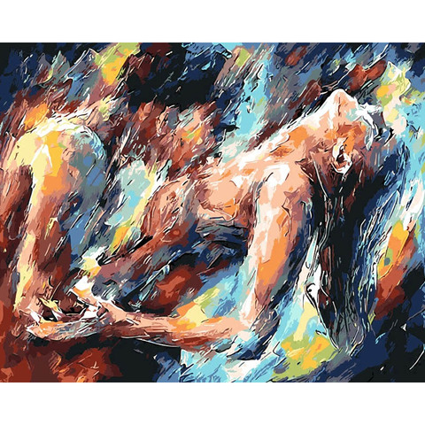 GATYZTORY DIY Painting By Numbers Abstract Figure HandPainted Oil Painting Drawing On Canvas Custom Photo Home Decoration ► Photo 1/5