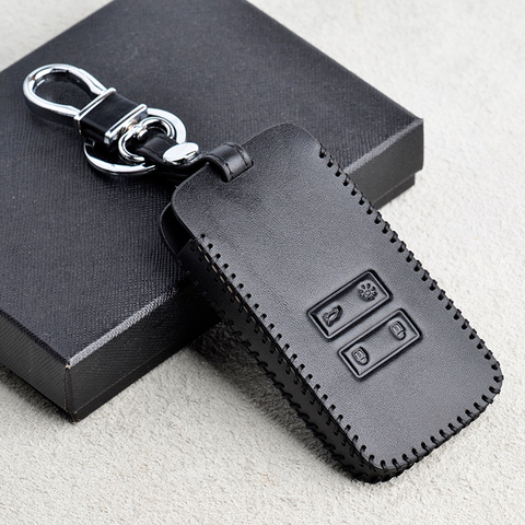 Leather Car Key Case For Renault Koleos Kadjar Scenic Megane Sandero Keyless Remote Fob Shell Protector Cover Auto Accessories ► Photo 1/6