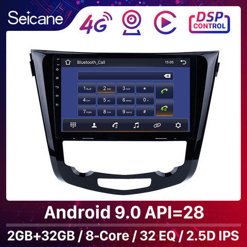 Seicane Android 9.1 Quad Core 10.1 Inch Car Radio GPS Navi Multimedia Player For 2013 2014 2015 2016 Nissan QashQai X-Trail ► Photo 1/6