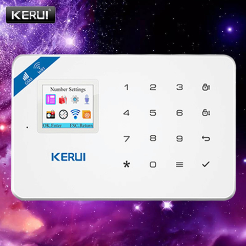 KERUI W18 WIFI GSM Perimeter Protection Smart Alarm System TFT Color Screen Home Safety Call Push APP Remote Control Wireless ► Photo 1/6