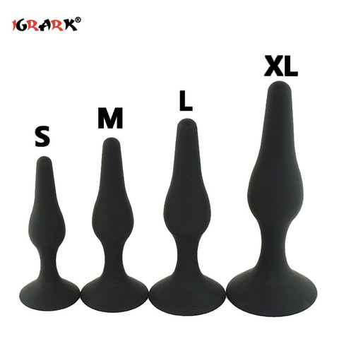 Anal Sex Toys for Men Women Black Anal Butt Plug for Beginner Erotic Toys Silicone Adult Products Prostate Massager ► Photo 1/6