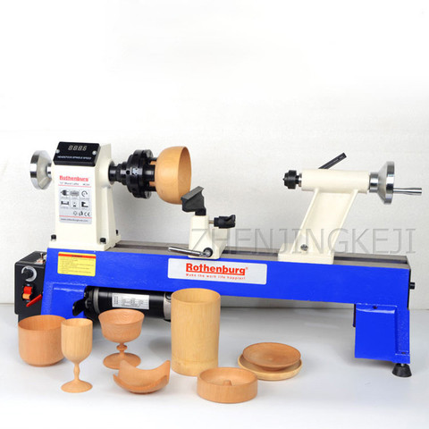 Woodworking Lathe Micro-machine Home Multifunction Wood Spinning Machine Buddha Beads Rotary Lathe Stepless Speed Regulation ► Photo 1/6