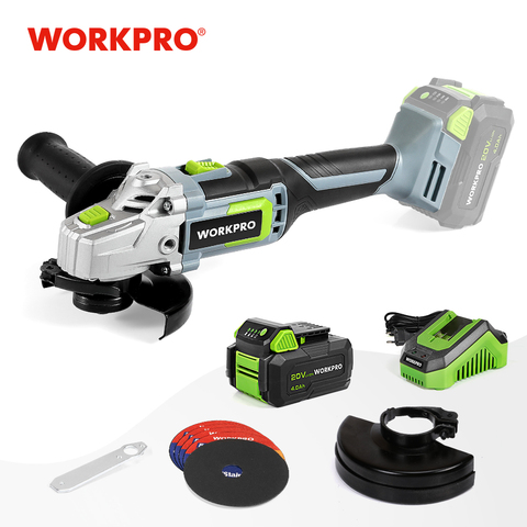 WORKPRO 20V Lithium-ion Cordless Angle Grinder 125mm With Battery and Charger Included For Cutting  Polishing and Grinding ► Photo 1/6