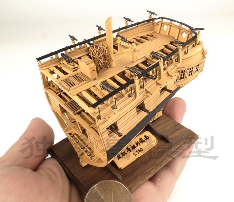 Boxwood Version Scale 1/160 HMS Enterprize section ship model kits series one : Stern section model Luxury Tail ship wood model ► Photo 1/5