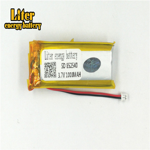 1.25MM 2pin connector 3.7V 852540 1000mah Rechargeable Battery for MP3 MP4 MP5 small toys ► Photo 1/3