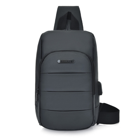 2022 Men's Nylon Waterproof USB Multifunction Crossbody Bag Shoulder Bags Pack Messenger Travel Chest Bag Short Trip for Male ► Photo 1/6