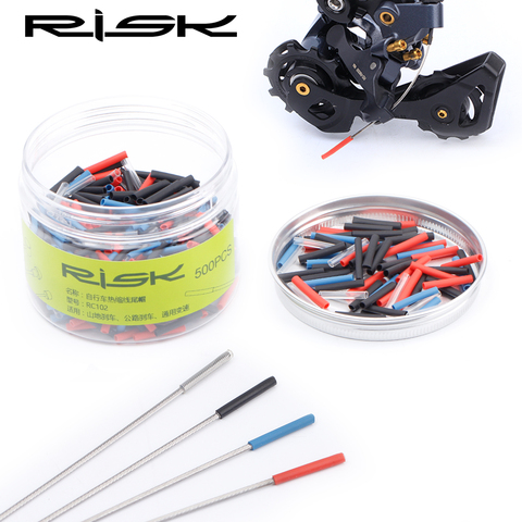 RISK 20pcs Heat shrink Bicycle Cable End Caps Ultralight Bike Shifter Inner Cable Tips Wire End Cap Brake Cable Tips Crimps ► Photo 1/6