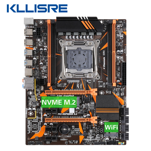 Kllisre X99 Desktop motherboard LGA 2011-3 with M.2 NVME slot wifi Support four channels DDR4 ECC SATA3.0 USB3.0 ► Photo 1/5