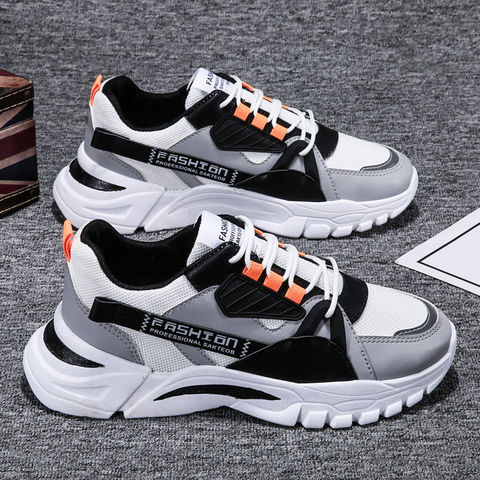 Men's Shoes Spring 2022 Trendy Sports Casual Borad Shoes Versatile Summer Breathable Sneakers Running Daddy Tide Shoes ► Photo 1/6