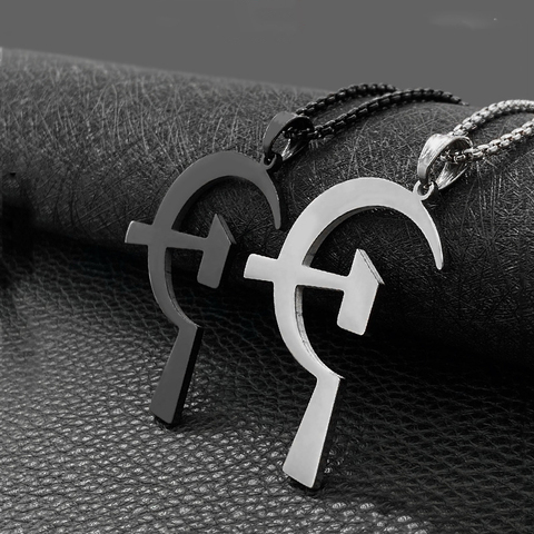 Fashion titanium steel sickle hammer pendant hipster necklace pendant hot sale ► Photo 1/5