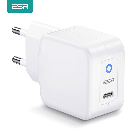 ESR 20W PD Charger for iPhone 12 SE/11/Pro/Pro Max/XS Max/XR Note 20 Ultra 20W Mini PD Charger for iPad Pro 2022 Fast Charging ► Photo 1/6