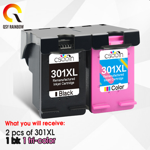 CMYK SUPPLIES 2 x Ink Cartridges Remanufactured For HP 301 XL HP301 HP301XL 301XL Deskjet 2050se 2054A 1050se 3050se 3050A 3052A ► Photo 1/6