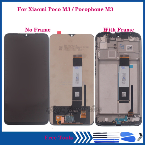Original LCD For Xiaomi POCO M3 LCD Display Touch Screen glss Panel Digitizer Assembly For pocophone m3 M2010J19CG with frame ► Photo 1/5