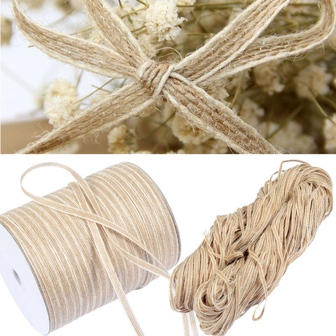 5M Natural Jute Rope Home Textile Hemp Cord Twine Braided Wedding Decor Burlap Rope Christmas Birthday Party Supplies Macrame ► Photo 1/6