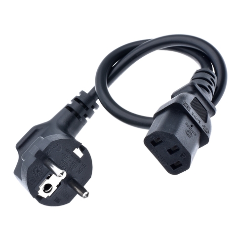 Europe EU plug Germany, France to IEC C13 Power Cord 0.3M /1.5M IEC C13 EU power mains cable AC EU Plug to IEC Kettle C13 ► Photo 1/6