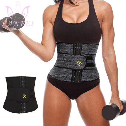 LANFEI Neoprene Sweat Waist Trainer Belt Women Weight Lose Body Shaper  Sauna Slimming Strap Tummy Control Fat Burn Girdle Corset - Price history &  Review, AliExpress Seller - LANFEI Official Store