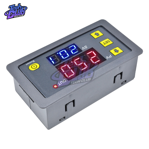 AC110V 220 DC 12V 24V Digital Time Delay Relay Adjustable LED Display Cycle Timer Control Switch Timing Relay Time Delay Switch ► Photo 1/6