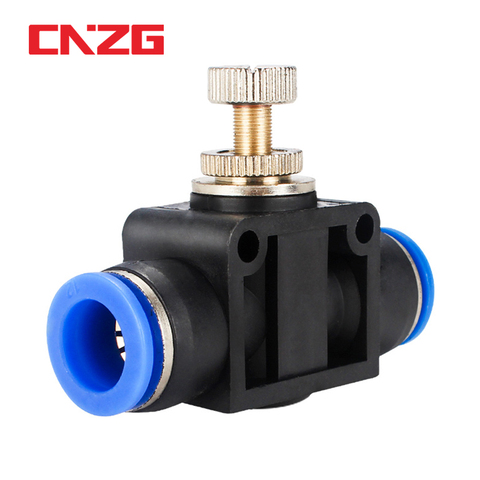 Pneumatics Air Throttle Valve Speed Control Quick  Hose Tube Water Fitting Connector Pneumatic Fittings  Adjust 4mm 6mm 8mm 10mm ► Photo 1/6