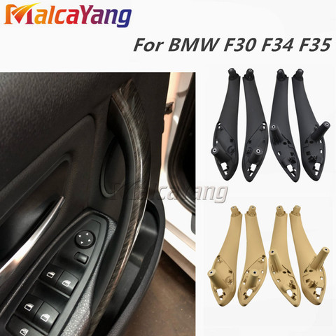 For BMW F30 F31 F32 F33 F34 F35 F36 F80 Black Beige Left Right Car Interior Door Inner Panel Handle Pull Trim Cover ► Photo 1/6