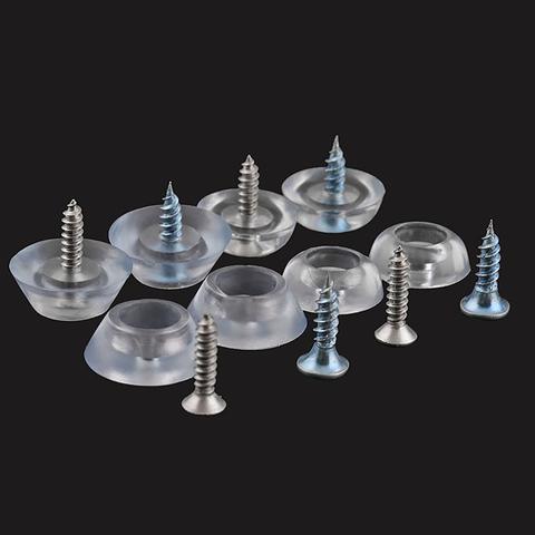 17mm/20mm Silicone Pad Transparent Soft Foot Nail Screw On Clear Rubber Feet Non-slip Pads For Furniture Floor Desk Protection ► Photo 1/5