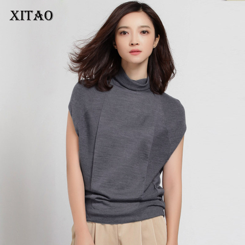 XITAO Wool Soft Elastic Sweaters Pullovers Turtleneck Short Sleeve Autumn Women Cashmere Sweater Female Brand Jumpers HHB-002 ► Photo 1/6