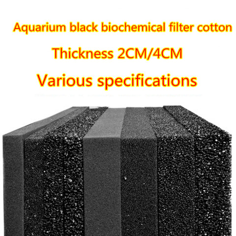 1 Piece 3 Sizes Black Filtration Foam Aquarium Fish Tank Biochemical Filter Sponge Pad Light weight And Softness Design ► Photo 1/6